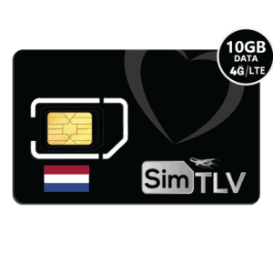 כרטיס סים להולנד 10GB ל-30 יום